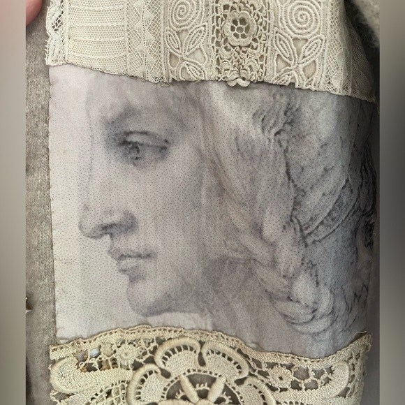 Fabrique Matinee oatmeal color cardigan - Picture 7 of 15